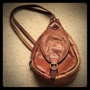 Hidesign distressed leather satchel bag